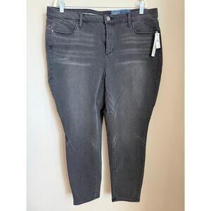 Talbots NWT High Rise Jeggings Gray Black Faded Wash Size 18WP Petite